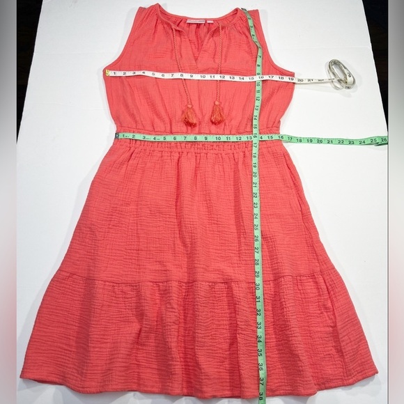 Belle Beach by Kim Gravel Coral Sleeveless Dress Swim Cover Up with Womens Med - Picture 3 of 6